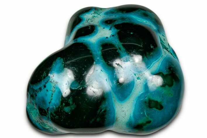 Vibrant Polished Malachite with Chrysocolla - DR Congo #336850
